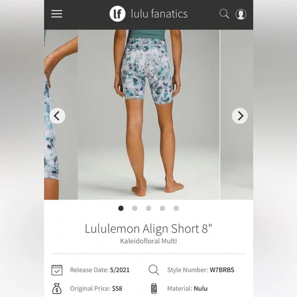 Lululemon Align Short 8"
Kaleidofloral Multi - Picture 8 of 9